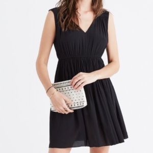 Madewell Tie Back Dress Black Brand New with Tags