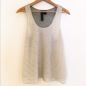 Beaded Silk, Jersey Back Tank