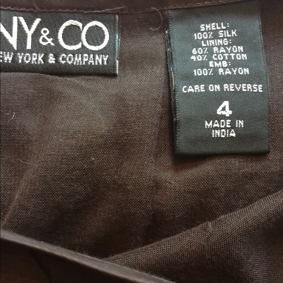 New York & Company- Brown Floral Skirt - Picture 3 of 3