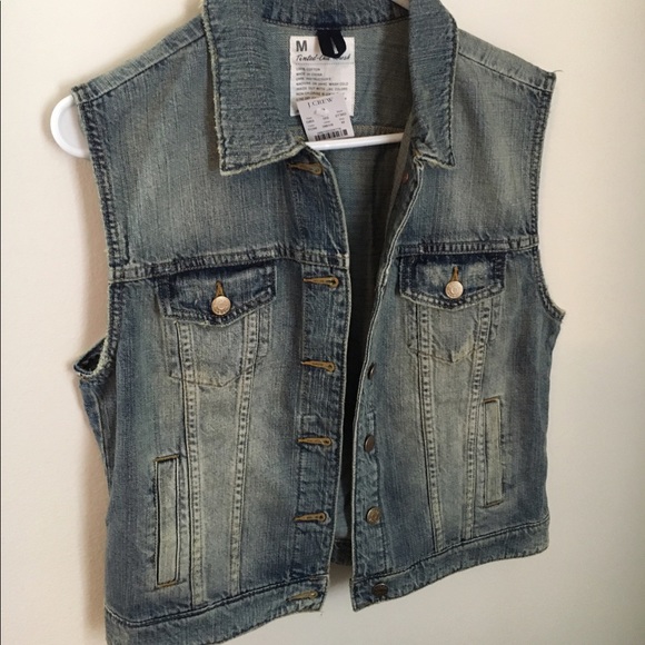 J Crew Denim Vest Brand New - Picture 1 of 3