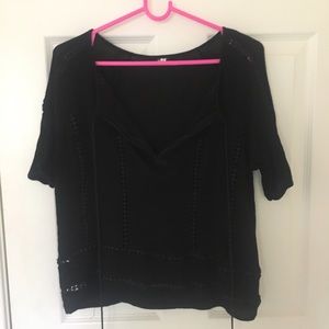 Black crochet top