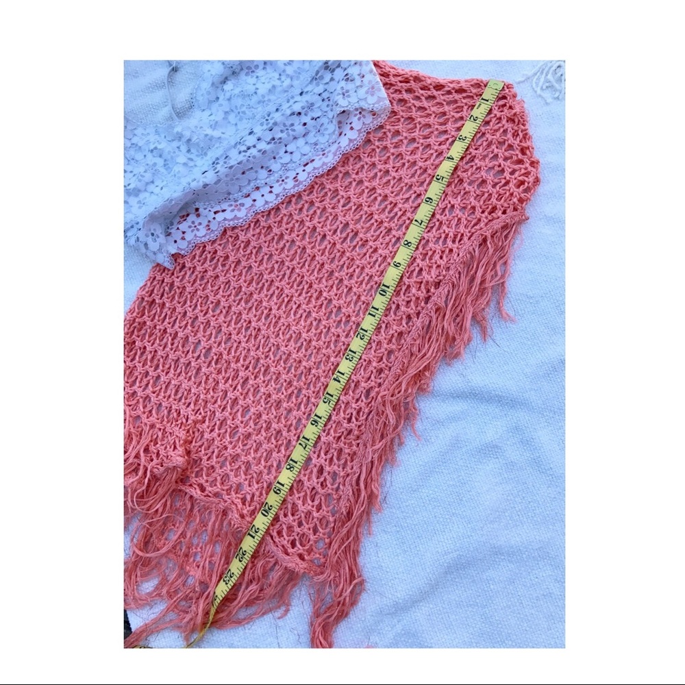 Crochet Poncho Top, Open Weave, Guess