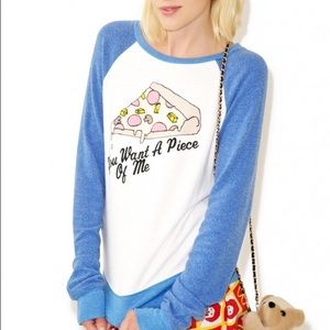 WILDFOX YOU WANT A PIECE BBJ BLUE RAGLAN
