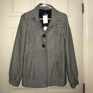 Brand new black and white jacket