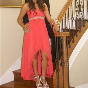 Coral prom dress