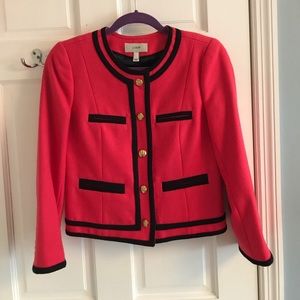 Pink & black blazer J.Crew gold button details
