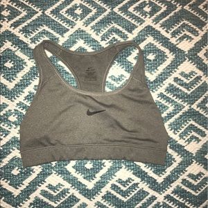 grey Nike sports bra