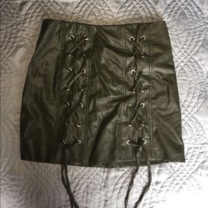 LF Olive green mini skirt