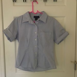 Blue button up shirt