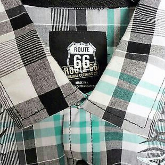 NWT ROUTE 66 men's Plaid Shirt. S, M - Picture 3 of 3