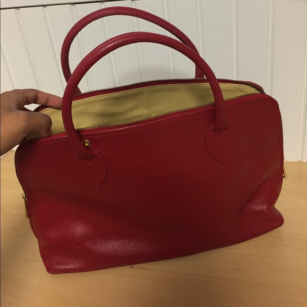 Red Genuine leather made in Italy purse