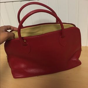 Red Genuine leather made in Italy purse
