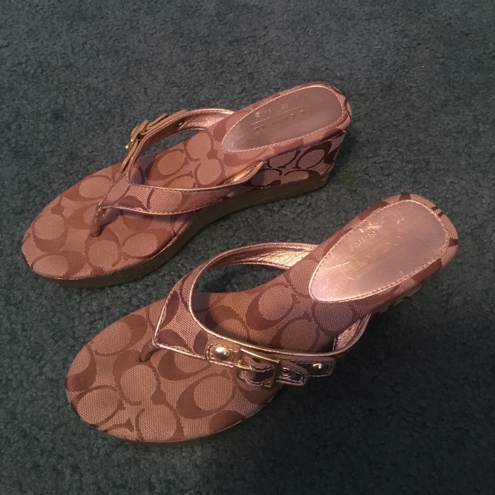 Coach wedge sandals
