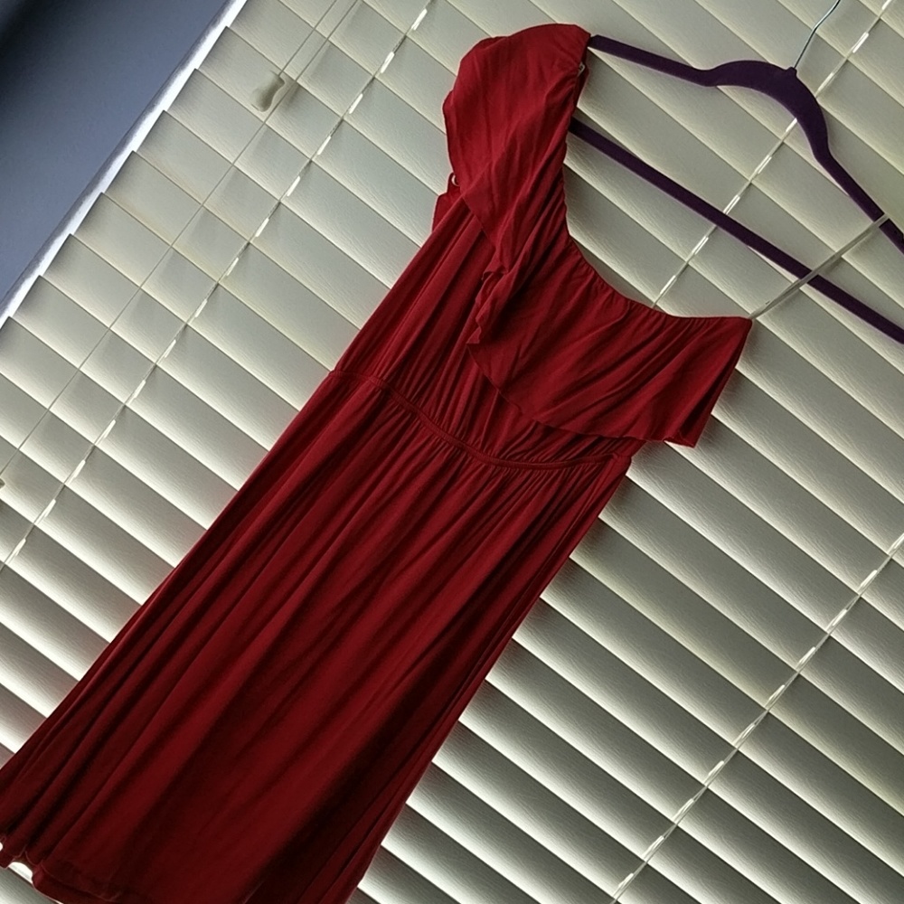 Forever21 One Shoulder Red Dress
