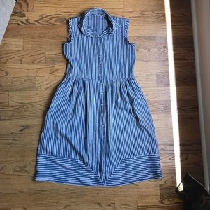Vintage stripe button down dress