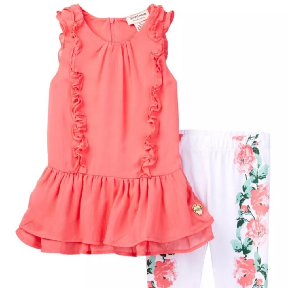 JUICY COUTURE Girls Kids 5 Tunic & Leggings set