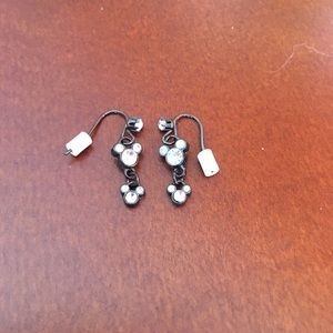 Sparkly Mickey Mouse Head Dangling Earrings