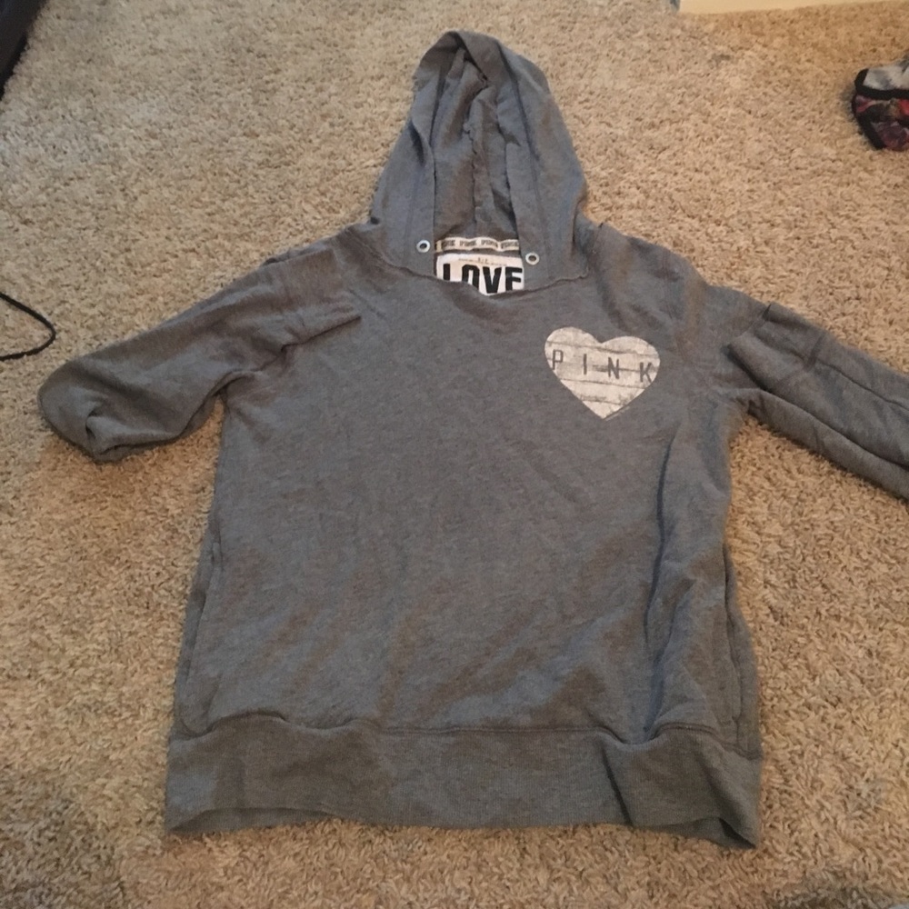 Grey PINK hoodie
