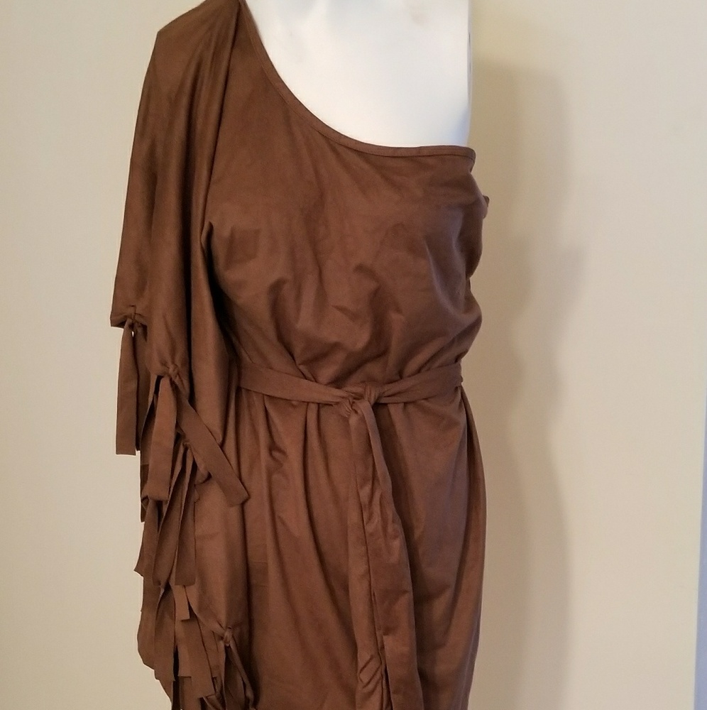 One-shoulder "Navajo" Top with Tie-Waist