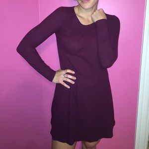 Maroon long sleeve dress