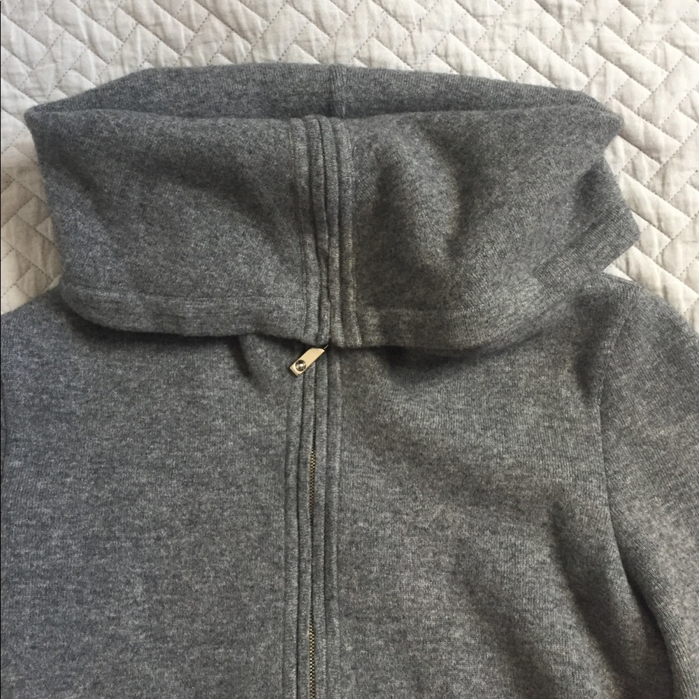 ESCADA Women gray wool zipped cardigan - Picture 2 of 3