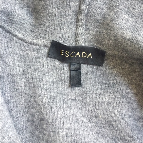 ESCADA Women gray wool zipped cardigan - Picture 3 of 3