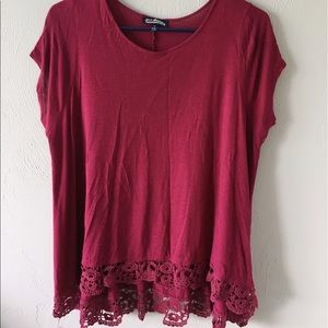 Garnet Lace Top
