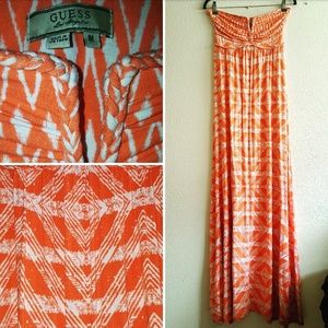 GUESS STRAPLESS LONG MAXI