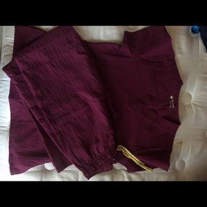 Burgundy scrubs