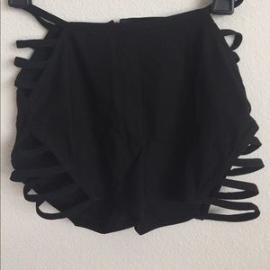 Brand new black cut out shorts
