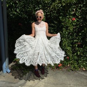 Free People Angel Rays Lace Midi Dress