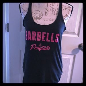 Barbells and Ponytails tank