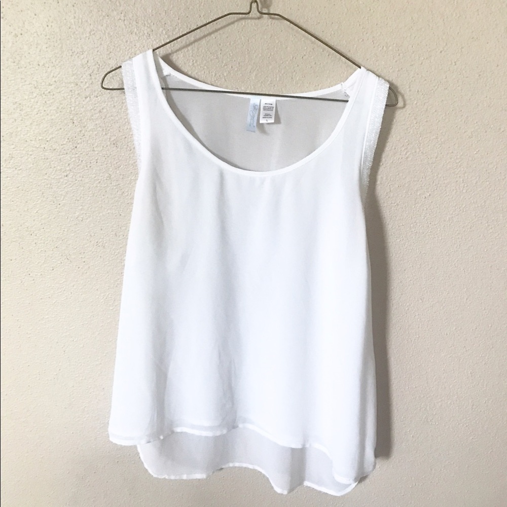 Flowy White Tank