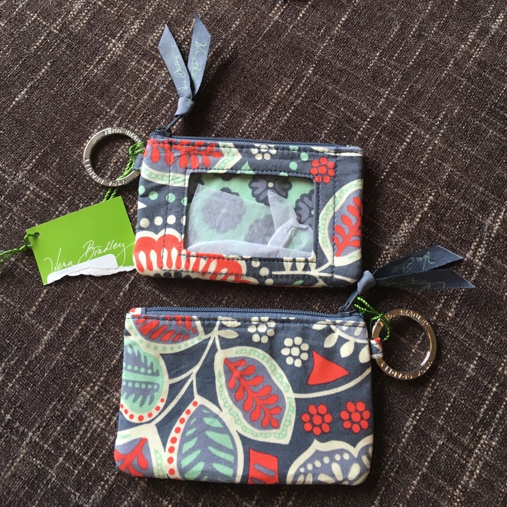 Two matching Vera Bradley ID Zip Cases