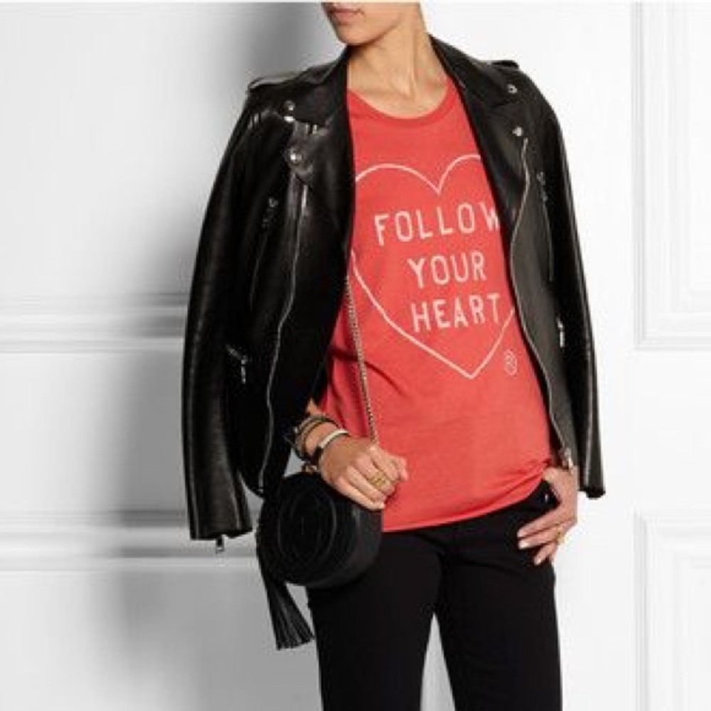 ZOE KARSSEN FOLLOW YOUR HEART T SHIRT