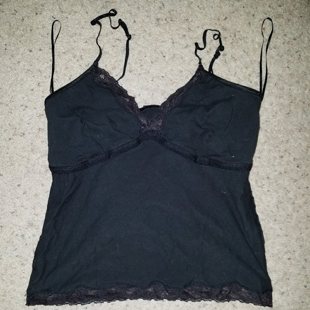 DCC black lace camisole, L.