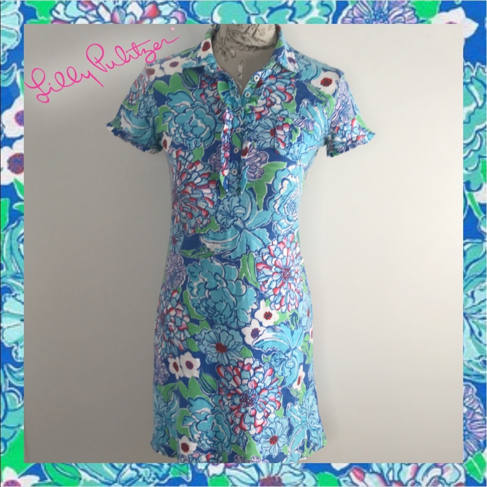 ~Lilly Pulitzer Carolyn Polo Shirt Summer⛱Dress~