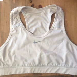 White Nike sports bra