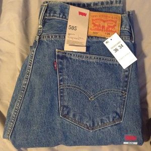NEW Levi 505 Regular Fit Jeans 36/34