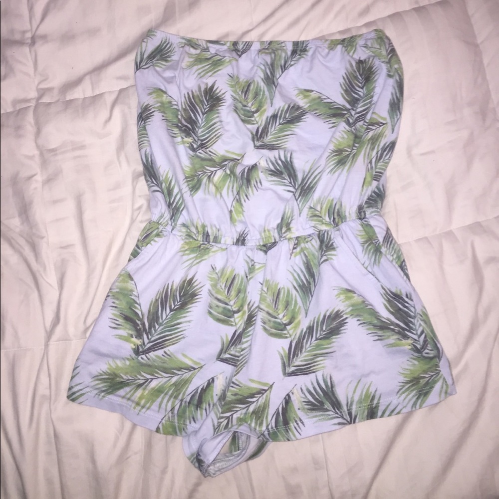 Palm tree leave romper