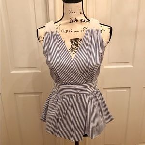 NWT Banana Republic Faux Wrap Striped Top