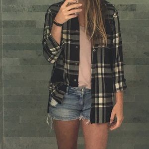 Vintage RL B/W Flannel - 100% Wool, like new