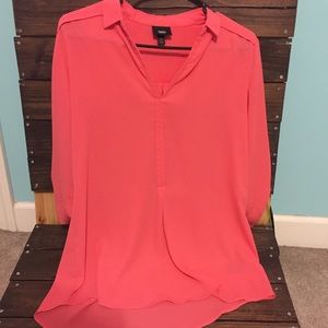 Mossimo lightweight casual v neck blouse - Coral