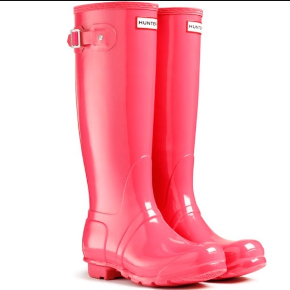 Coral pink Hunter Rain Boots