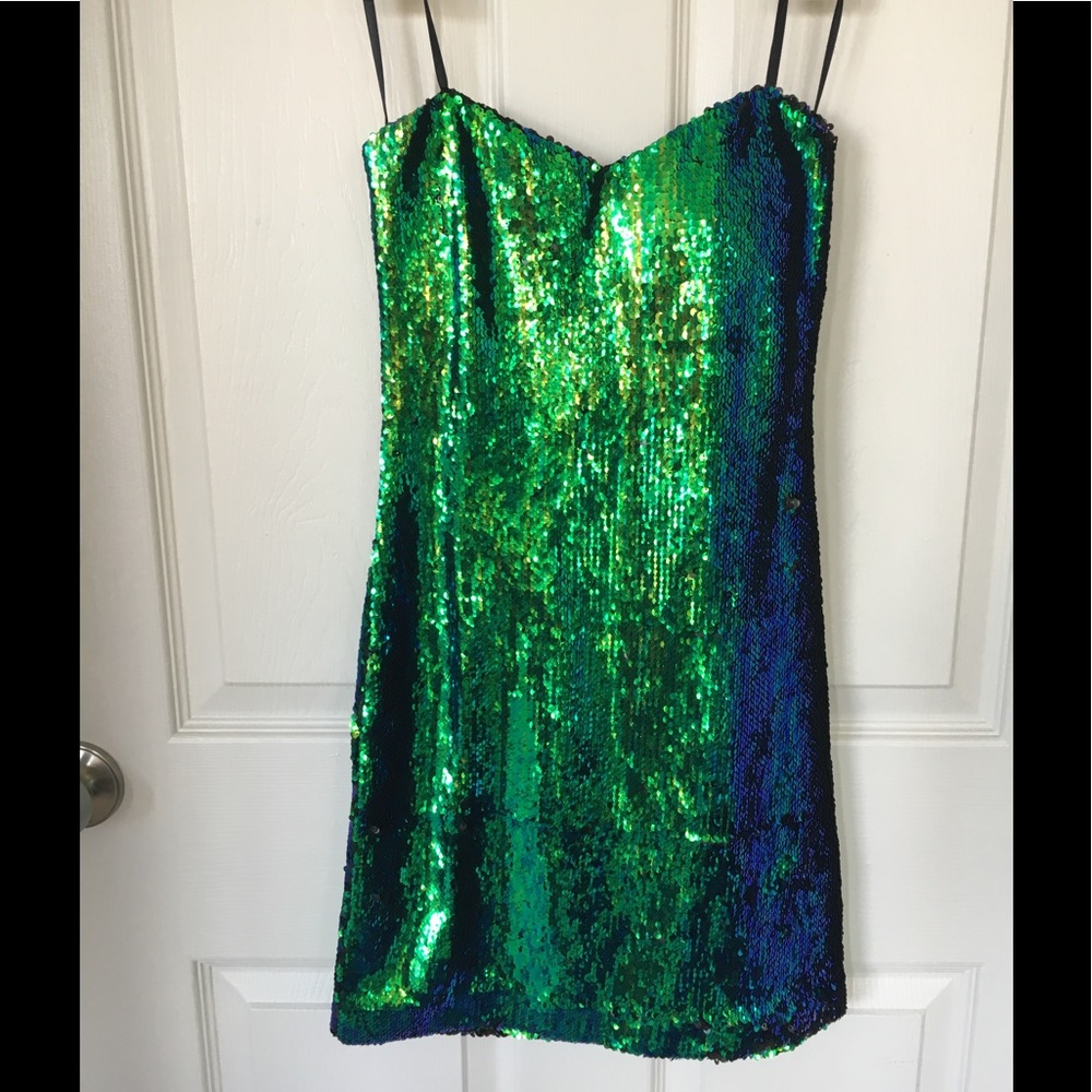 Blue/green mermaid sequin dress