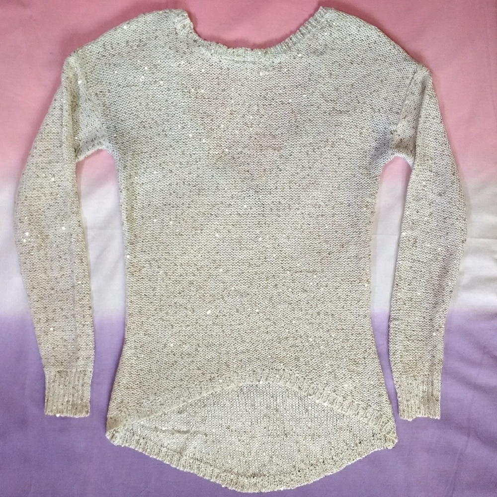 Material Girl Sequin High/Low Sweater