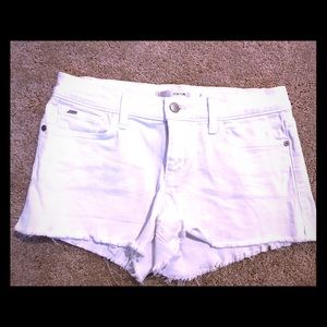 Joe's White cut off jean shorts