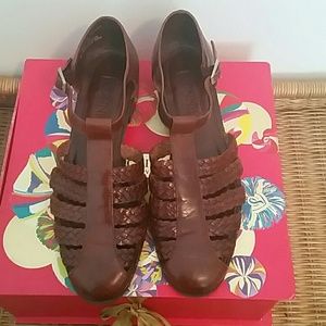 Connie Cognac Leather Shoes!