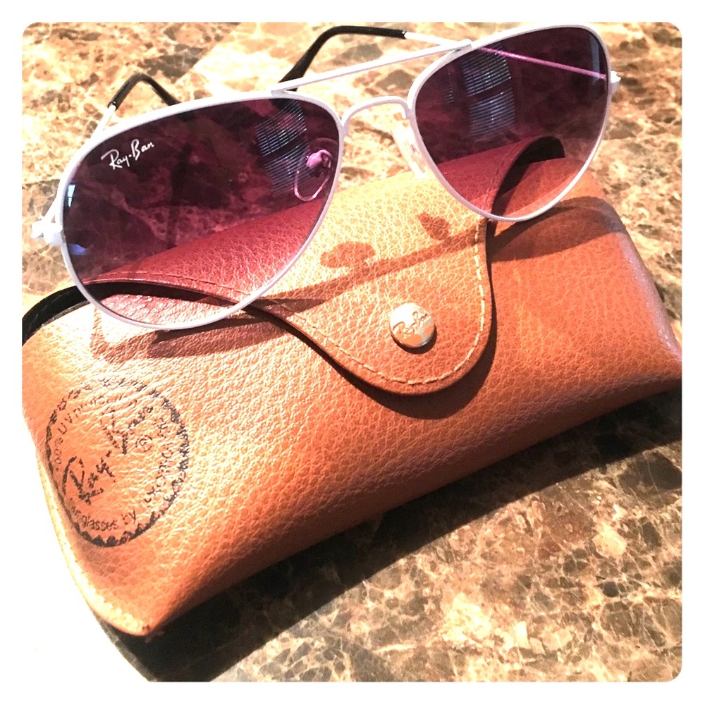 Aviator white Ray-Bans