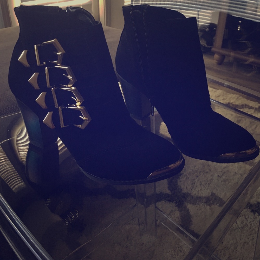 Black Suede Booties